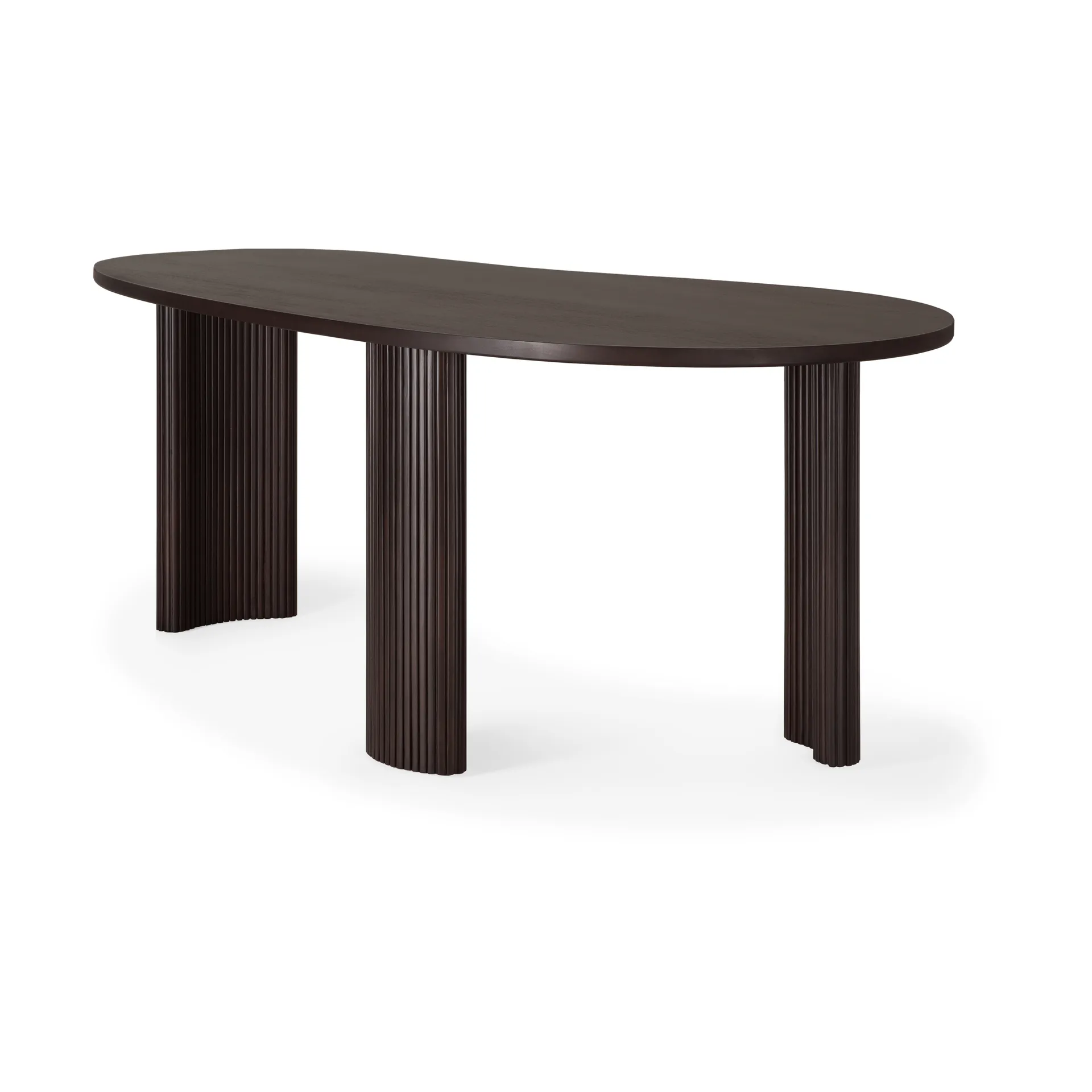 Boomerang desk, Dark brown mahogany, 200x100x76 cm Ethnicraft