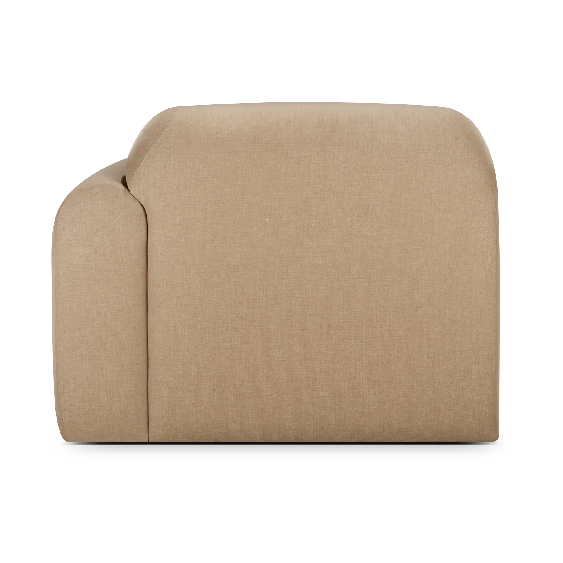 Bulky modular sofa end unit left armrest, Light sepia Ethnicraft