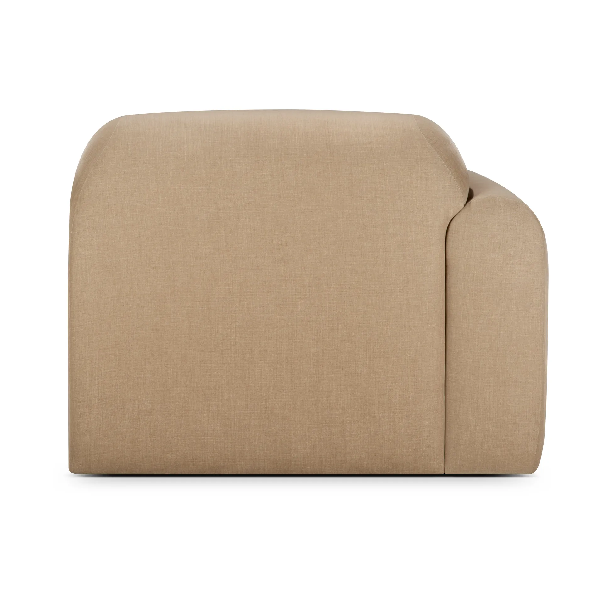 Bulky modular sofa end unit right armrest, Light sepia Ethnicraft