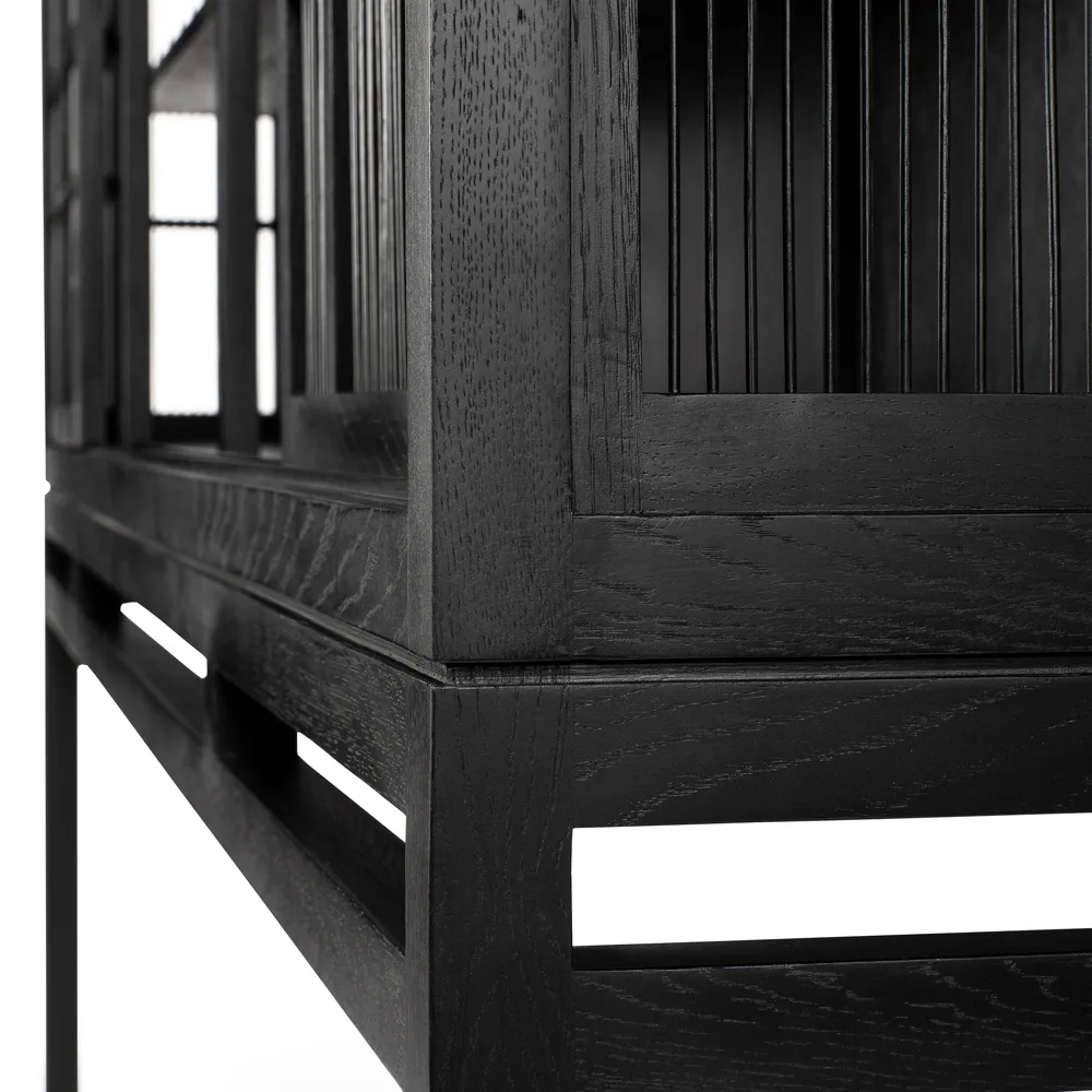 Burung cabinet, Black oak 2 sliding doors Ethnicraft