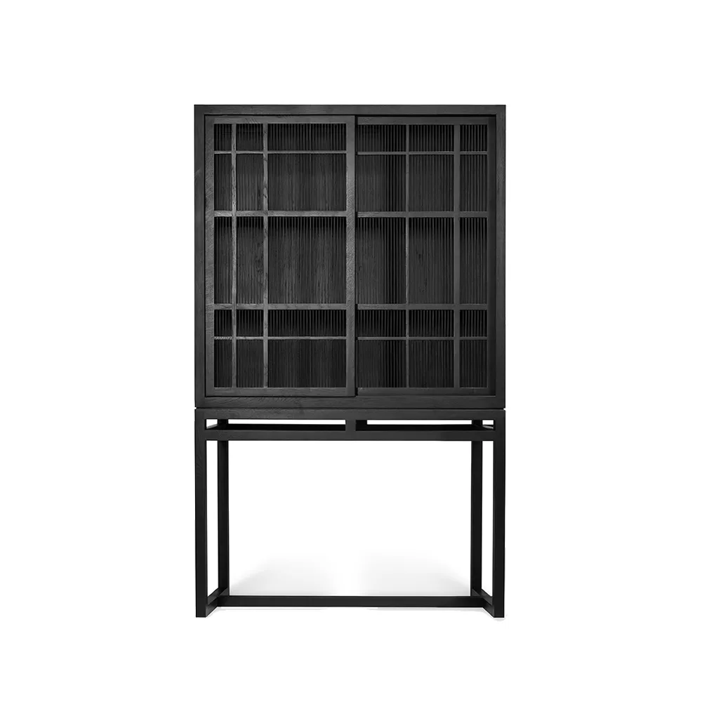 Burung cabinet, Black oak 2 sliding doors Ethnicraft