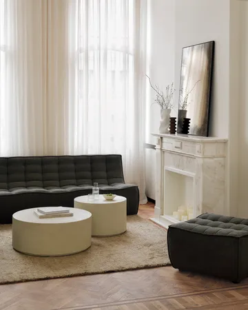 Elements coffee table - Off white, Ø80 cm - Ethnicraft