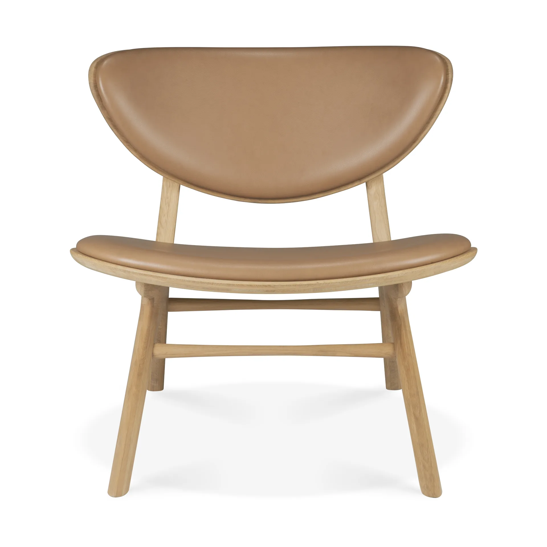 Eye lounge armchair, Lacquered oak-leather Sienna Ethnicraft