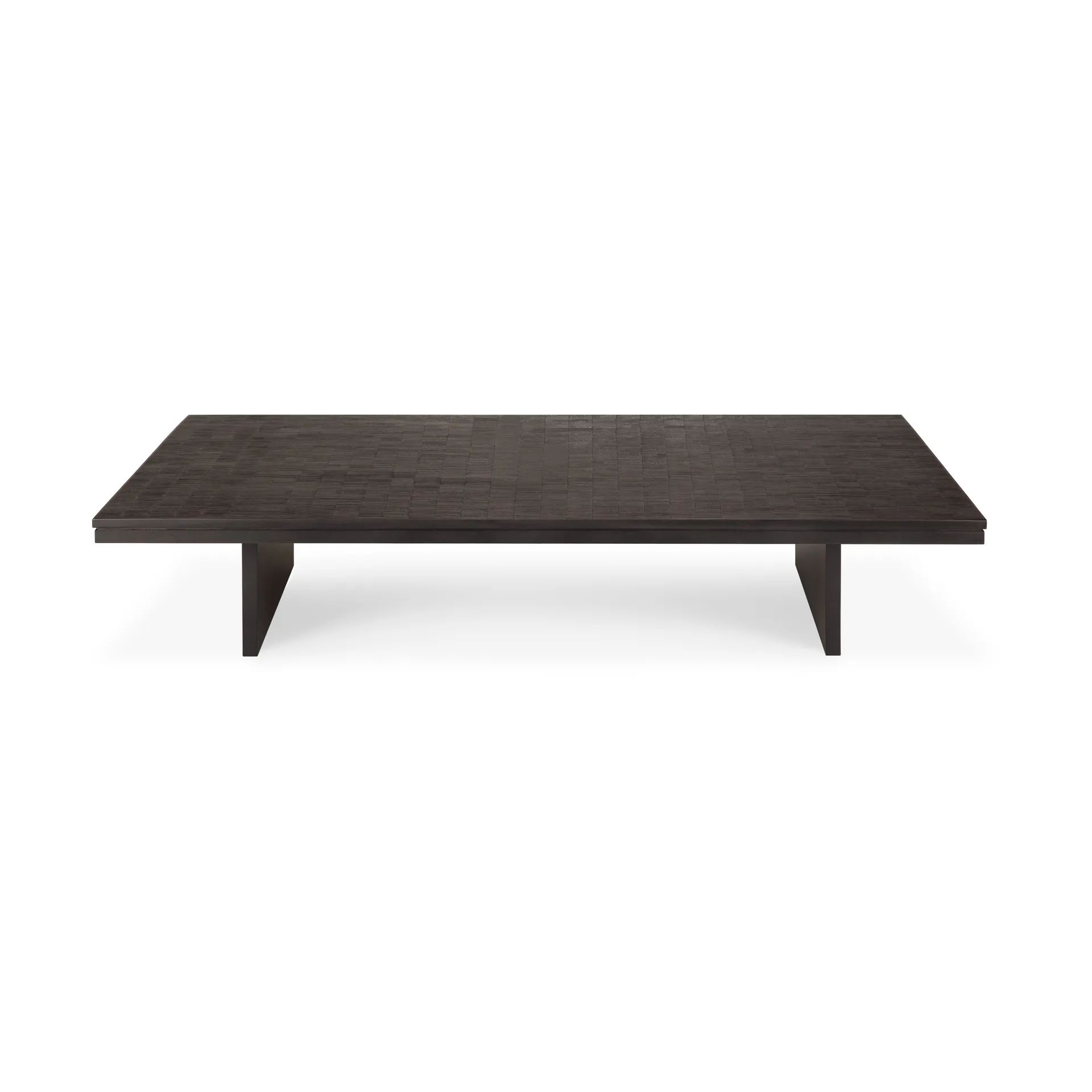 Grooves coffee table, Off-black teak, 170x120 cm Ethnicraft