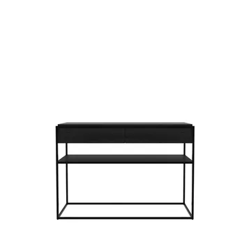 Monolit console table 122x40 cm - Oak black-Black - Ethnicraft