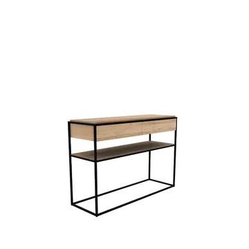 Monolit console table 122x40 cm - Oak-Black - Ethnicraft