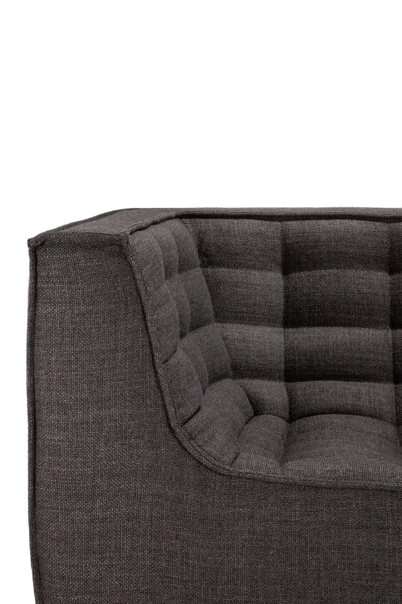 N701 sofa 2-seater, Dark grey, with armrests Ethnicraft