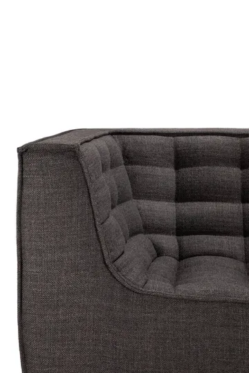 N701 sofa 3 seater sofa - Dark grey, with armrests - Ethnicraft