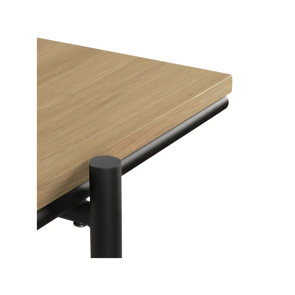 Oscar desk, Solid oak - black metal frame Ethnicraft