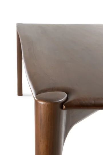 PI Dining table - Lacquered teak brown, 140x80 cm - Ethnicraft
