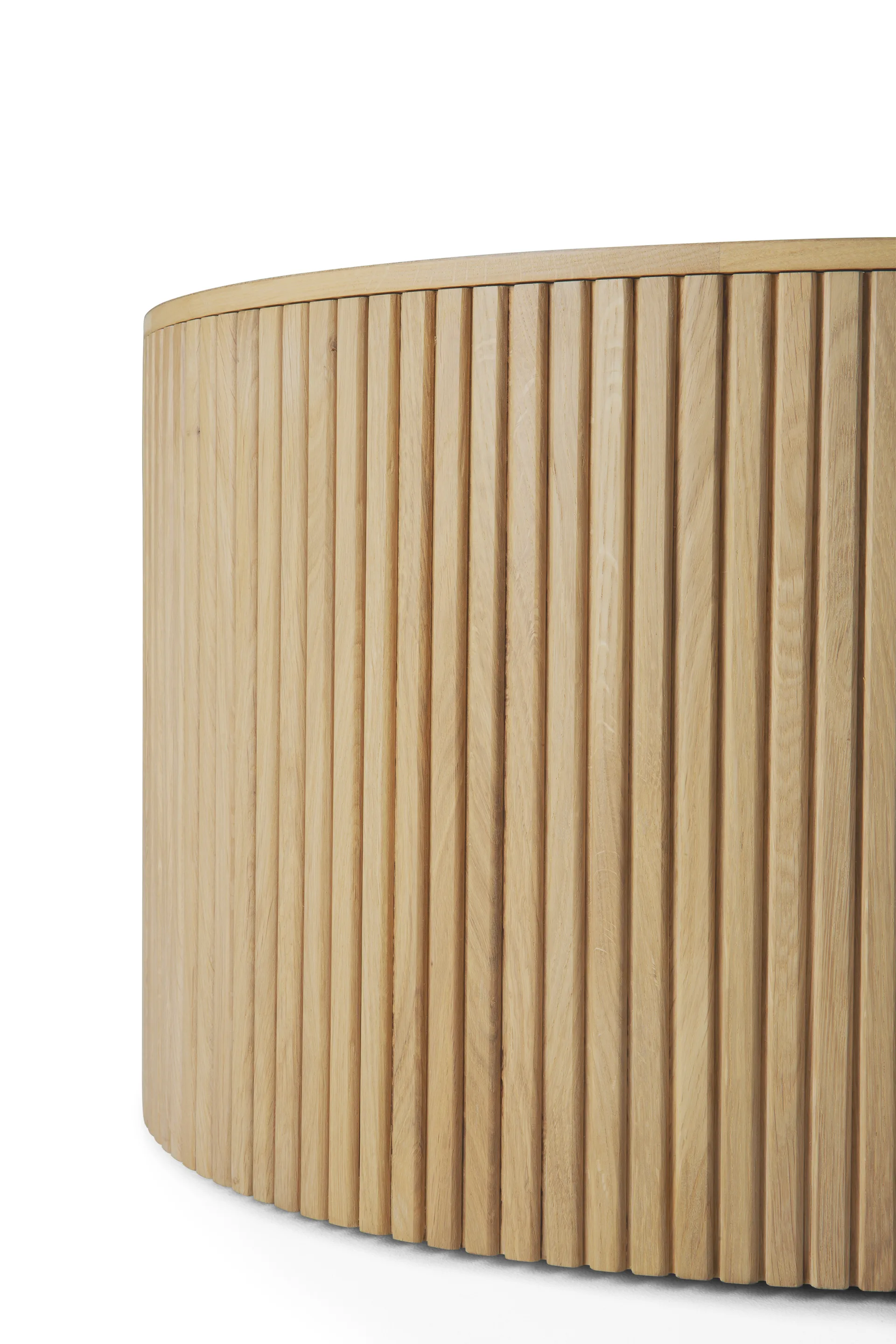 Roller Max round coffee table, Oak, Ø80 cm Ethnicraft