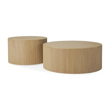 Roller Max round coffee table - Oak, Ø80 cm - Ethnicraft