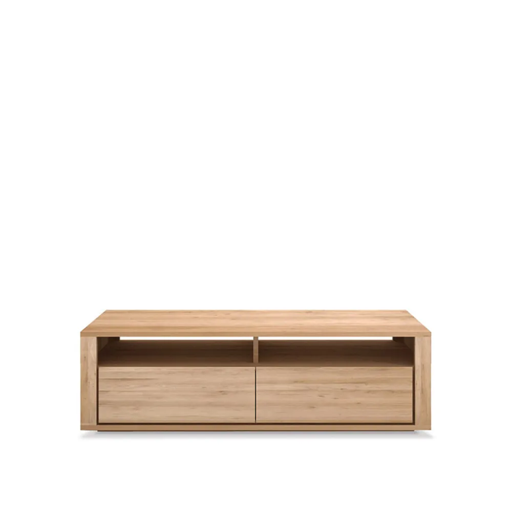 Shadow media cabinet, Oiled oak 2 drawers Ethnicraft