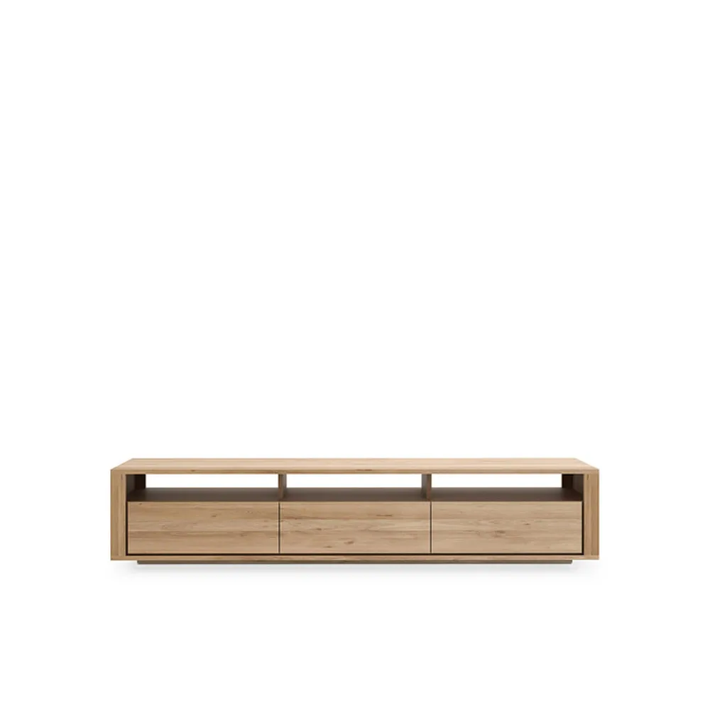 Shadow media cabinet, Oiled oak 3 drawers Ethnicraft