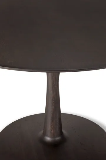 Torsion dining table - Black-lacquered oak, Ø70x69 cm - Ethnicraft