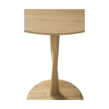 Torsion dining table - Lacquered oak, Ø90x69 cm - Ethnicraft