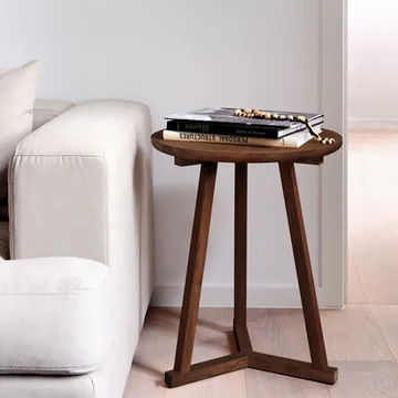 Tripod side table - Black oak small 56x46 cm - Ethnicraft