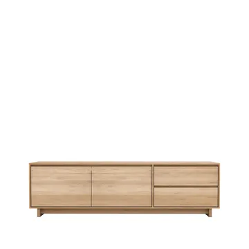 Wave media unit 60x210 cm - Hardwax oiled oak - Ethnicraft