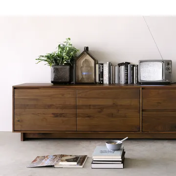 Wave media unit 60x210 cm - Hardwax oiled oak - Ethnicraft