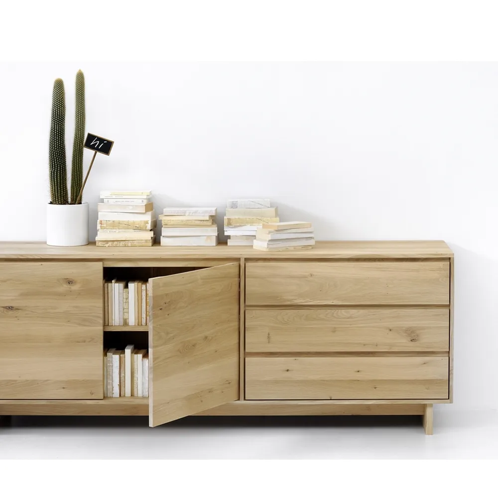 Wave sideboard, Oiled oak 1 door 3 drawers Ethnicraft