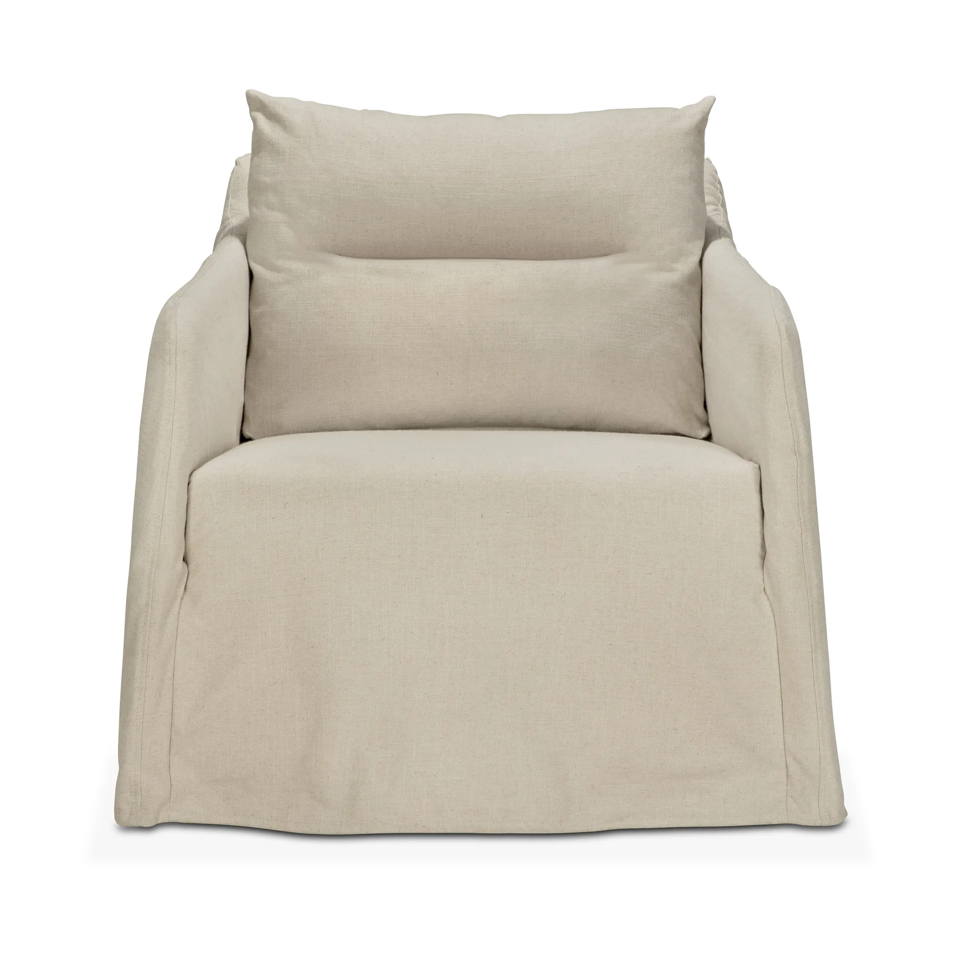 Weave lounge chair with removable cover, Bone Ethnicraft