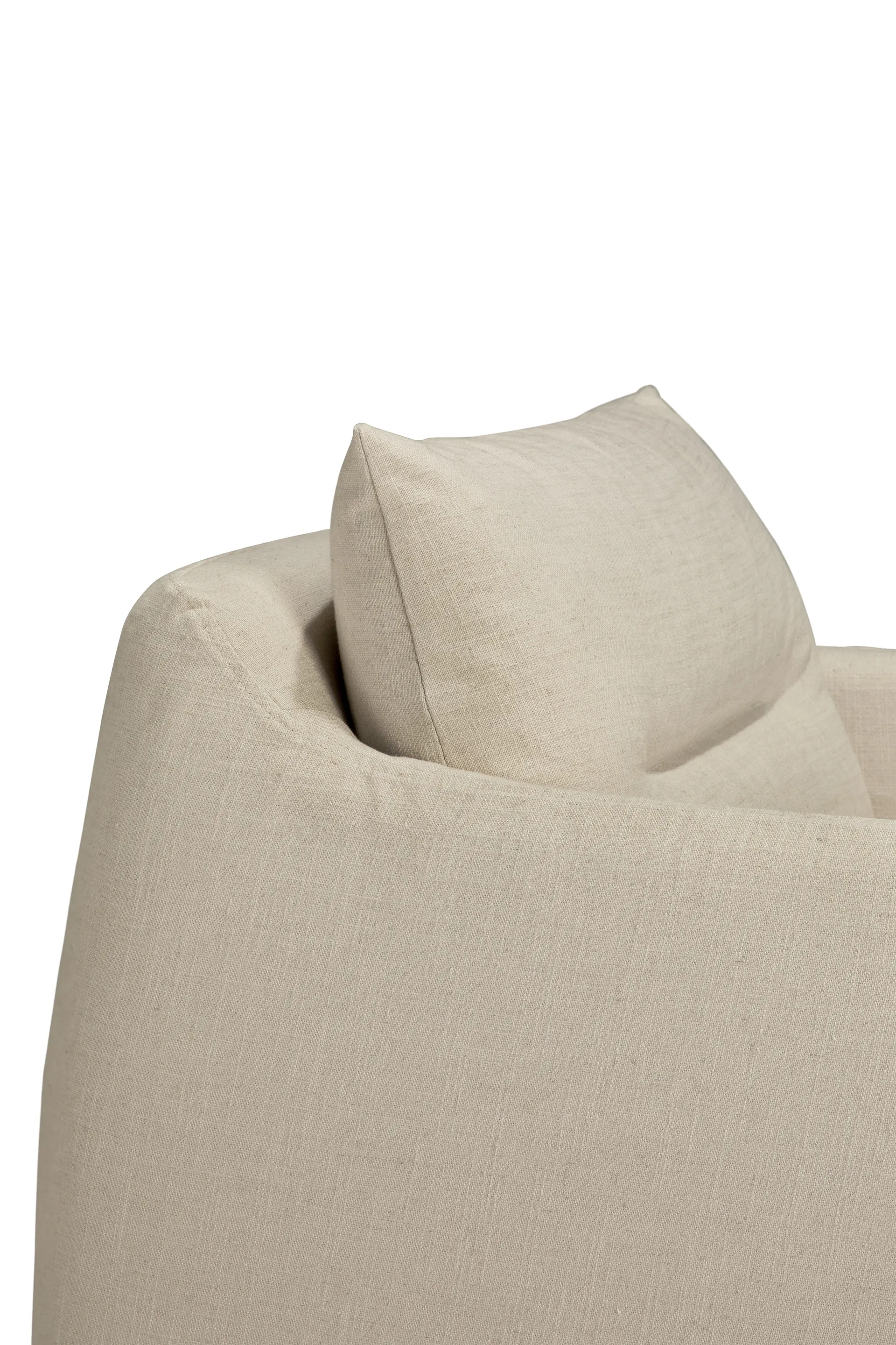 Weave lounge chair with removable cover, Bone Ethnicraft