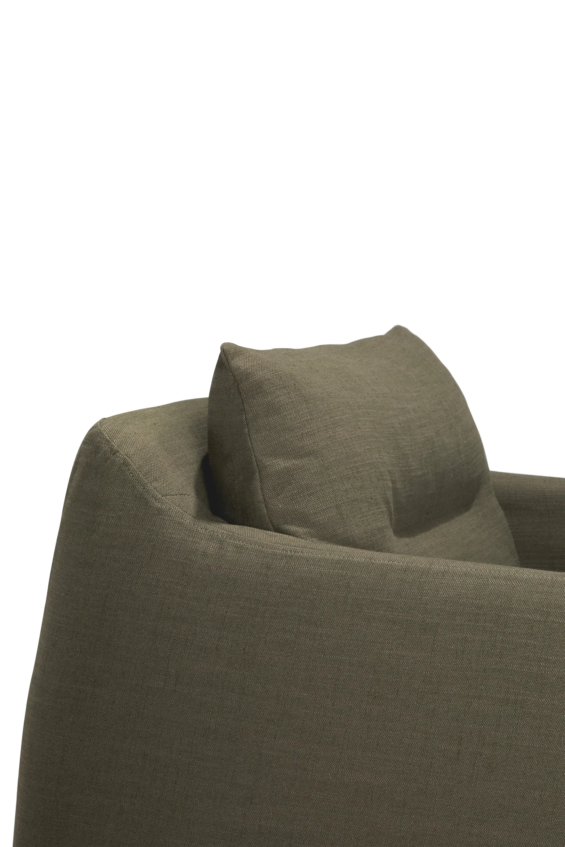 Weave lounge chair with removable cover, Green Ethnicraft