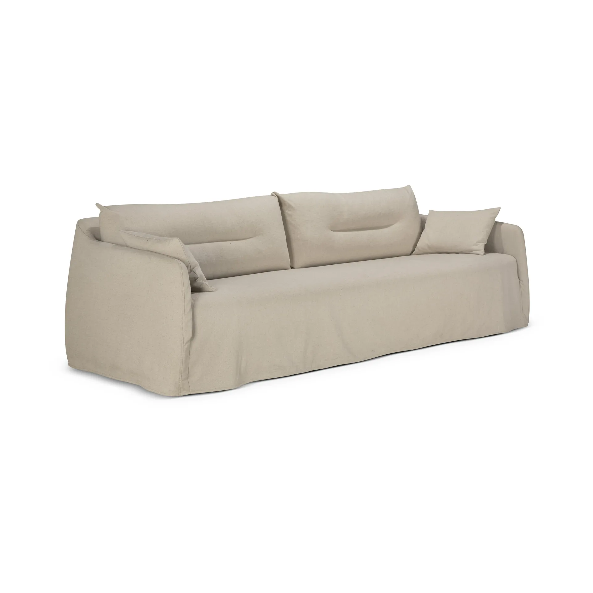 Weave sofa with removable cover, Bone, 3 seater Ethnicraft