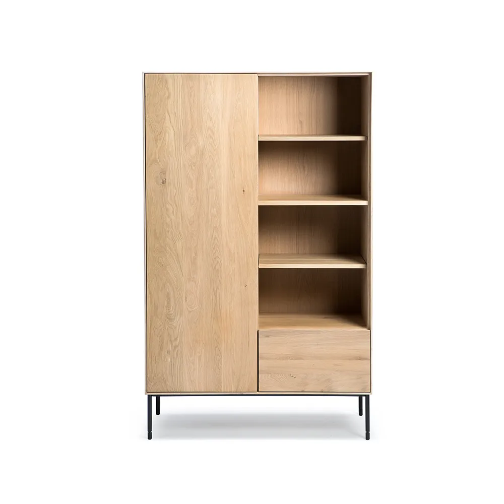 Whitebird cabinet, Oiled oak-Black metal Ethnicraft