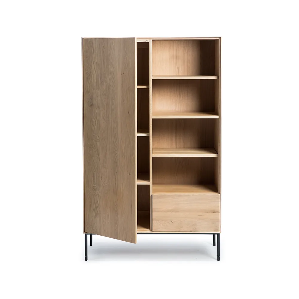 Whitebird cabinet, Oiled oak-Black metal Ethnicraft