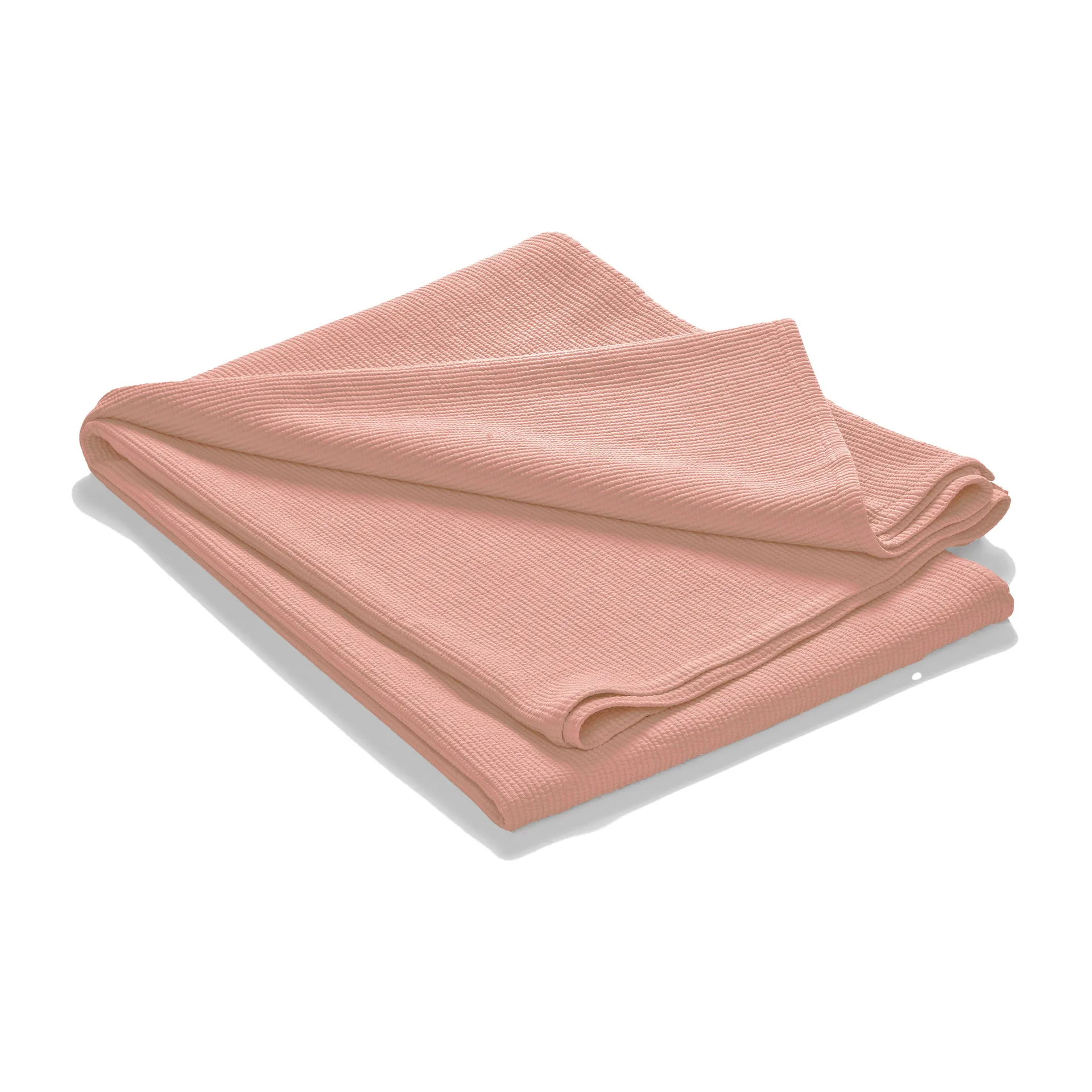 Stripe bedspread stonewashed cotton 180x260, Dusty rose Etol Design