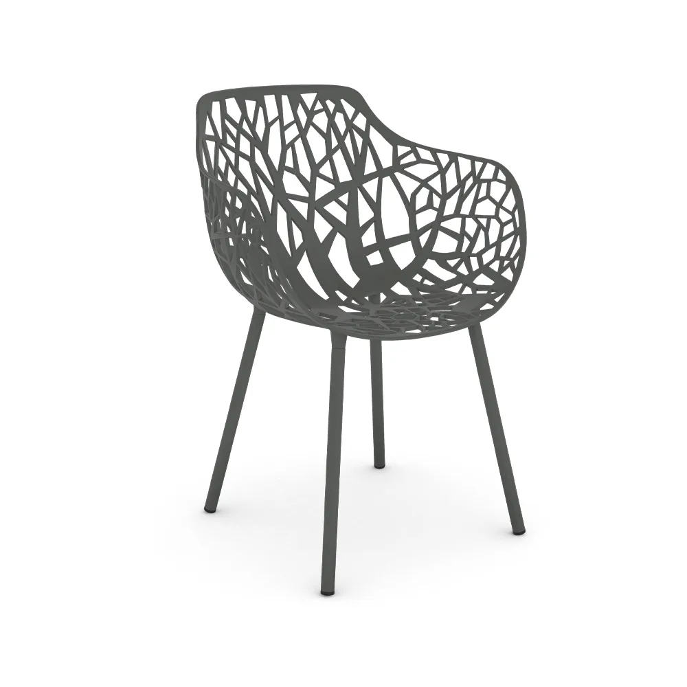 Forest chair, metal ic grey Fast
