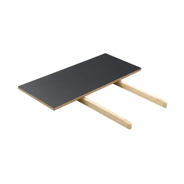 C35 table extension leaf - 82x37 cm dark grey-oak nature lacquered - FDB Møbler