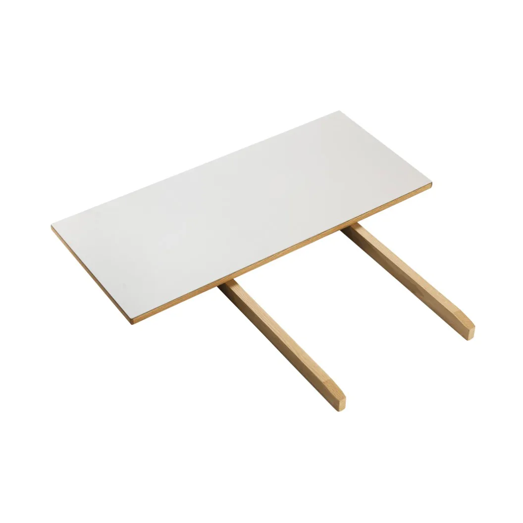 C35 table extension leaf, 82x37 cm light grey-oak nature lacquered FDB Møbler