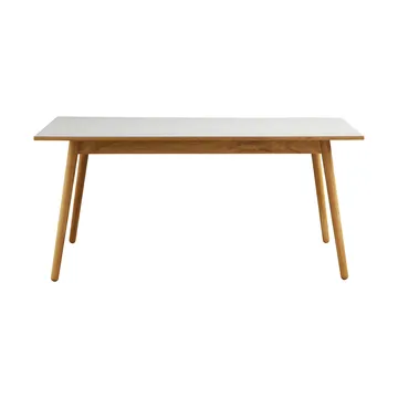 C35B dining table 82x160 cm - Light grey linoleum–oak natural water-based lacquer - FDB Møbler