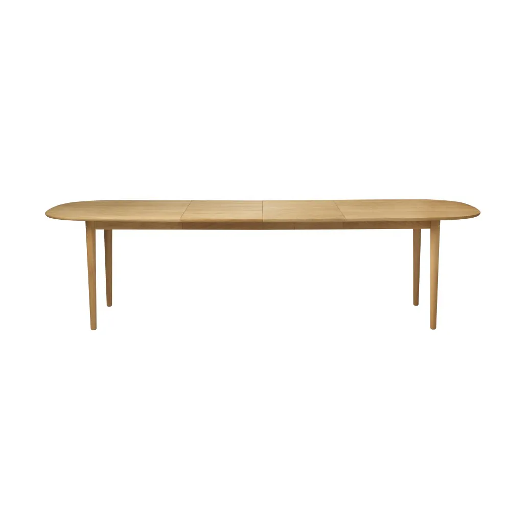 C63E2TIL dining table 2 extension leaves, Oak nature oiled FDB Møbler