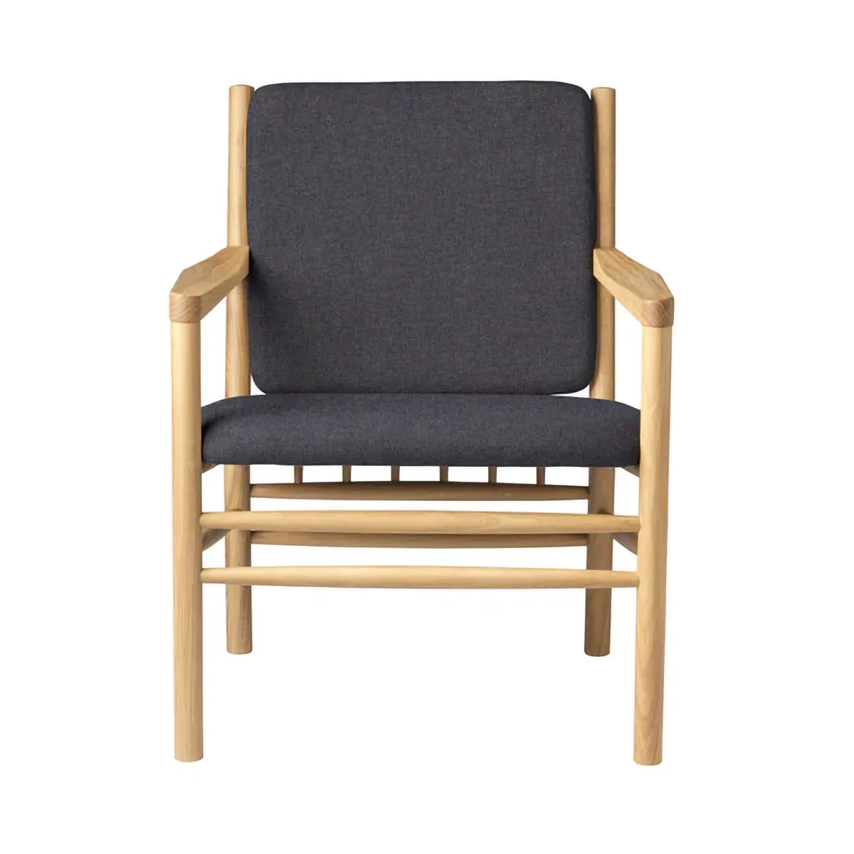 J147 armchair, Oak lacquered-dark grey FDB Møbler