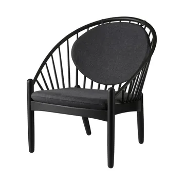 J166 Jørna chair - Black painted oak-dark grey - FDB Møbler