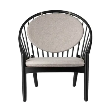 J166 Jørna chair - Black painted oak-light grey - FDB Møbler