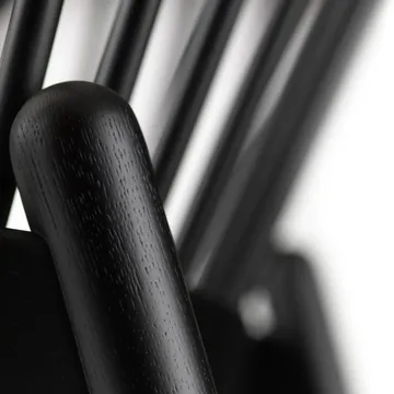 J166 Jørna chair - Black painted oak-light grey - FDB Møbler