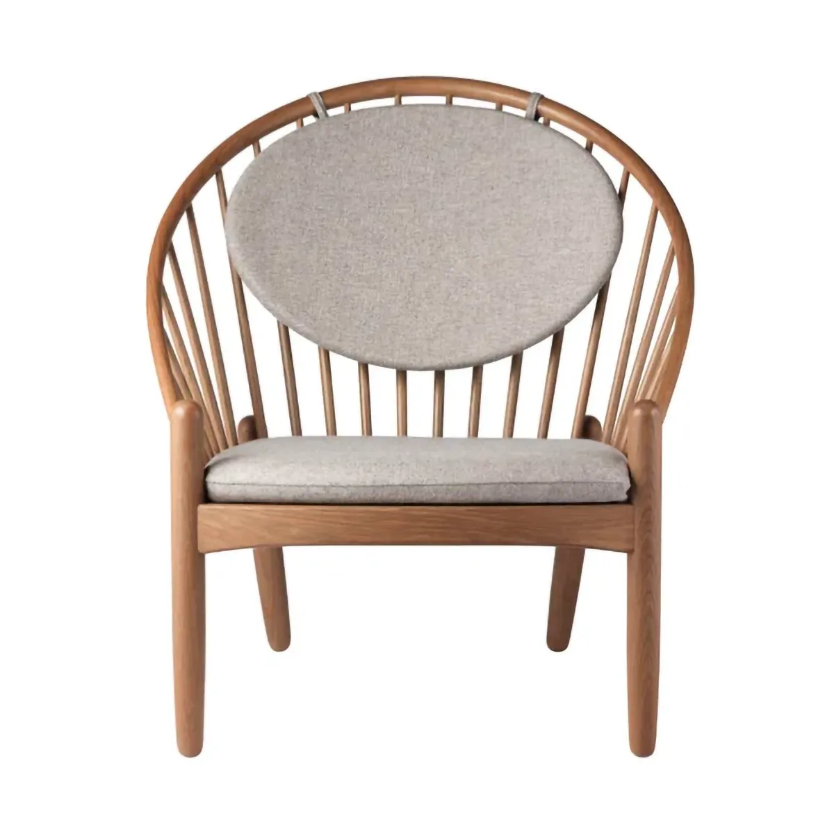 J166 Jørna chair, Smoked oak-light grey FDB Møbler