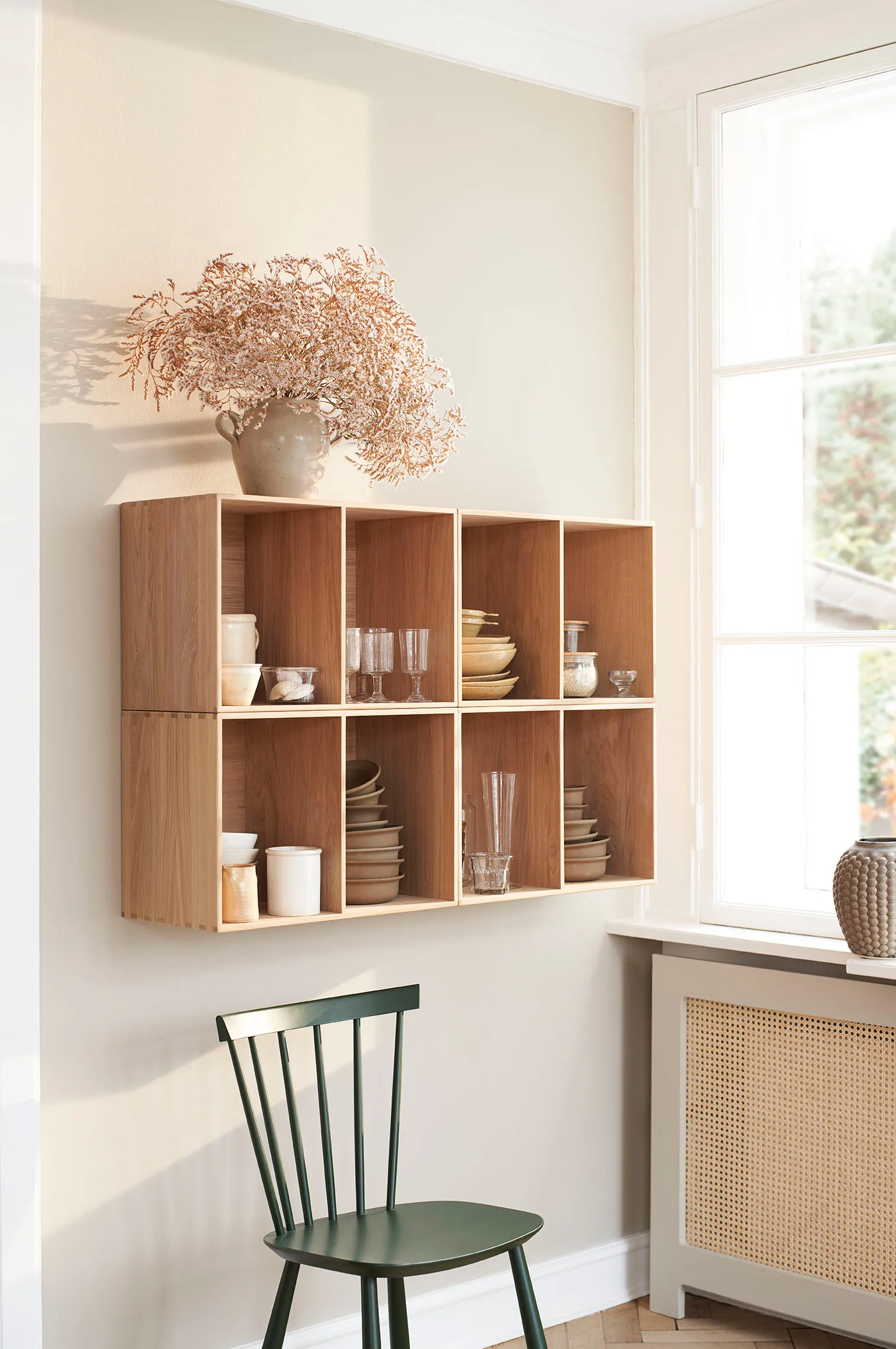 J46 chair, Beech natural lacquered, 2-pack FDB Møbler