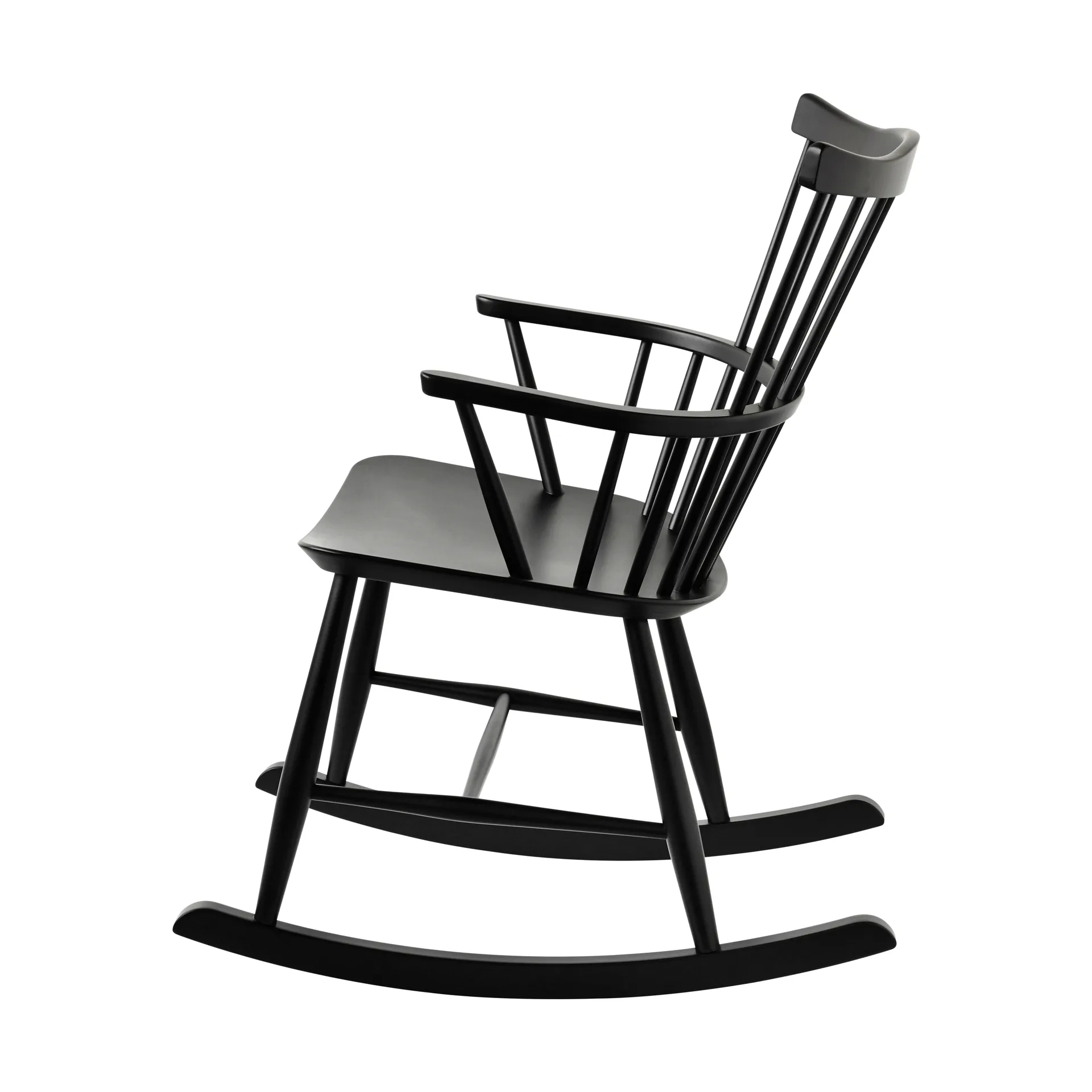 J52G rocking chair, Beech Ral 9005 FDB Møbler