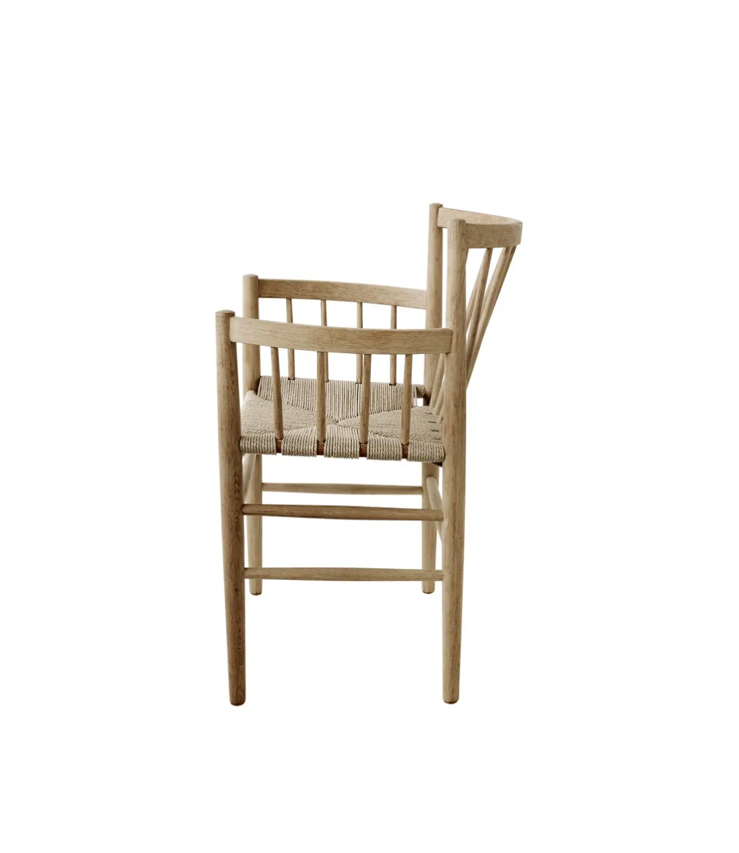 J81 chair with arms, Oak nature oiled FDB Møbler