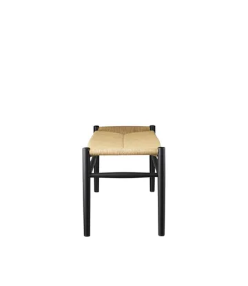 J83B RAL 9005 gloss 10 bench - Beech black painted-nature - FDB Møbler