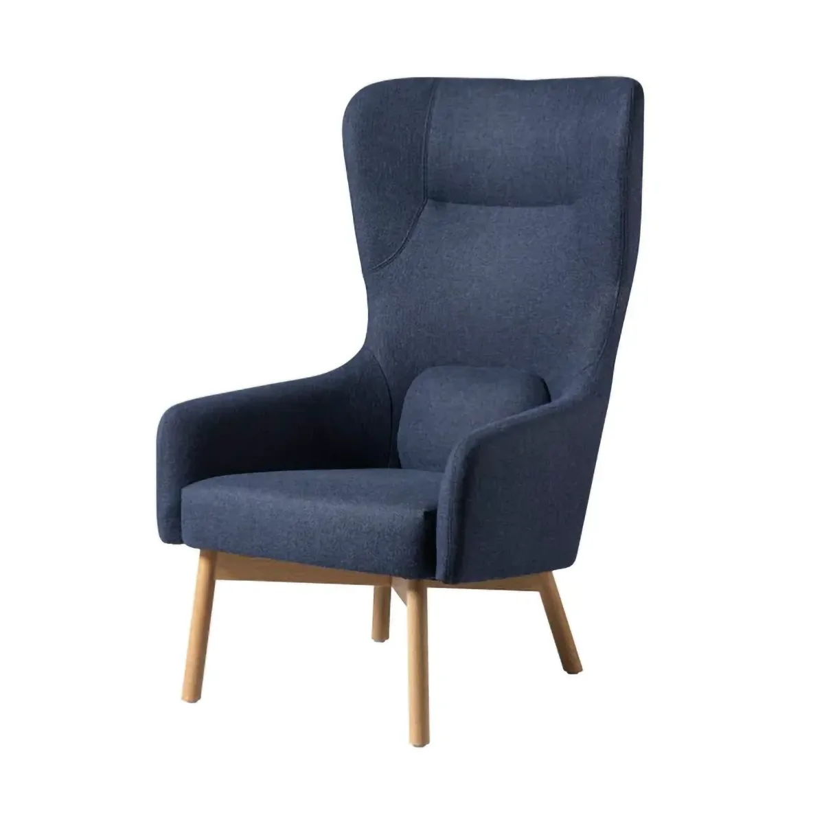 L35 Gesja Wing Chair armchair, Dark blue-lacquered oak FDB Møbler