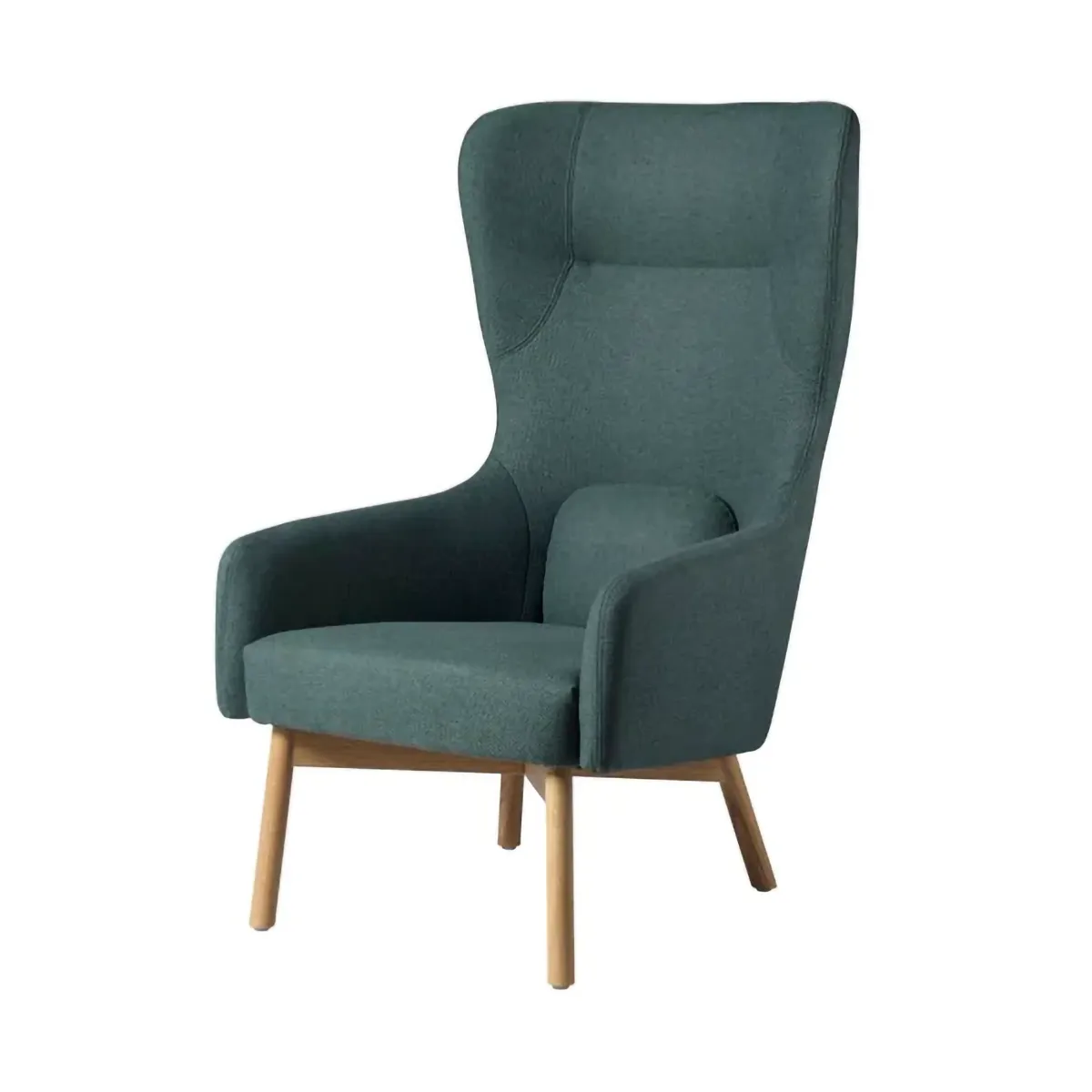 L35 Gesja Wing Chair armchair, Green-lacquered oak FDB Møbler