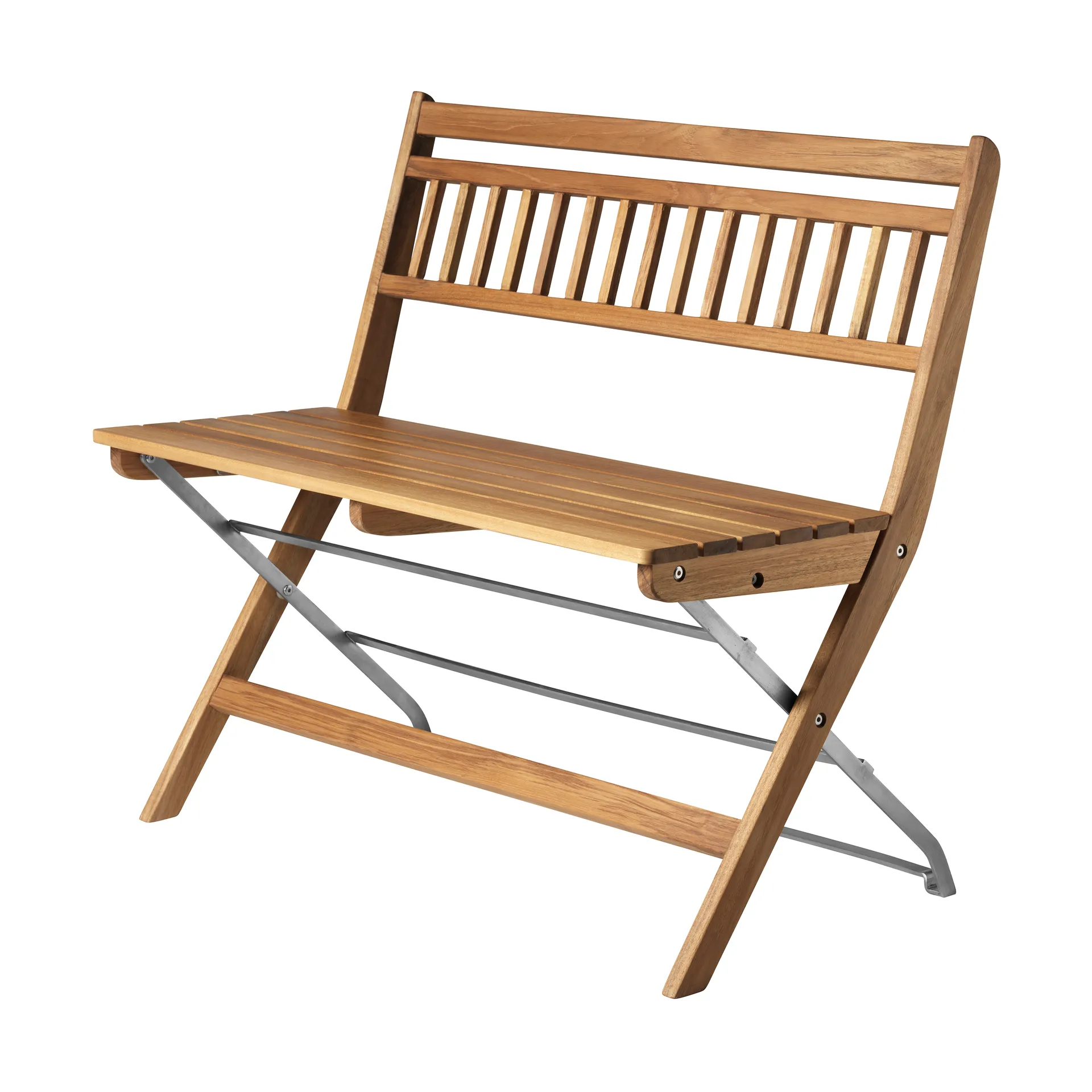 M24 Lilleø balcony bench, Teak-stainless steel FDB Møbler