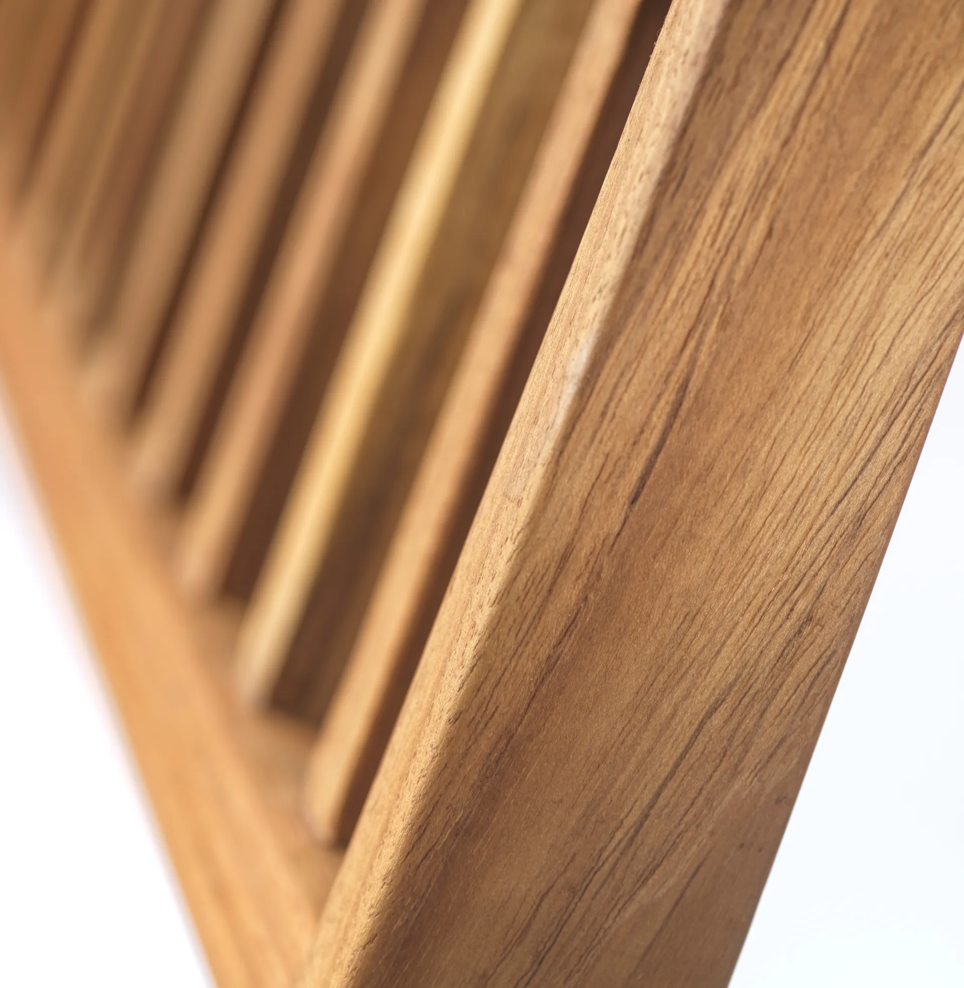 M24 Lilleø balcony bench, Teak-stainless steel FDB Møbler