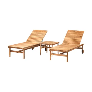 M8 Sammen sun lounger - Teak-nature oiled - FDB Møbler